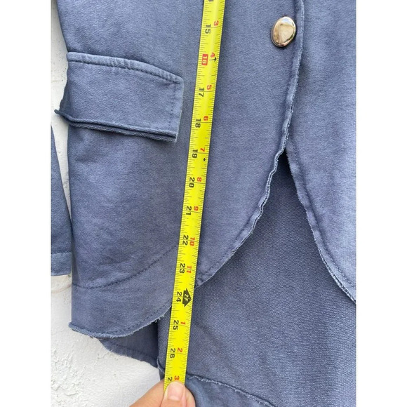 Womens Long Sleeve Italian Military Style Sequins Angel Wings Shirt Top Blue M - Picture 6 of 10